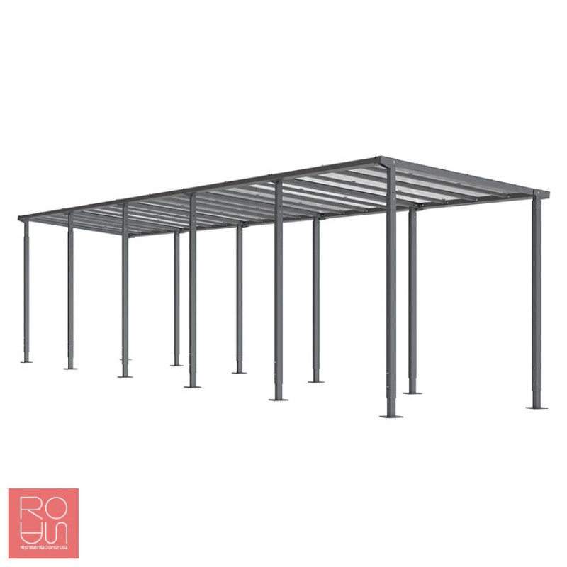 Pèrgola de pas coberta model Milà